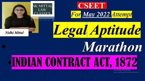 FREE CSEET Legal Aptitude Marathon Law Law Of Contracts INDIAN