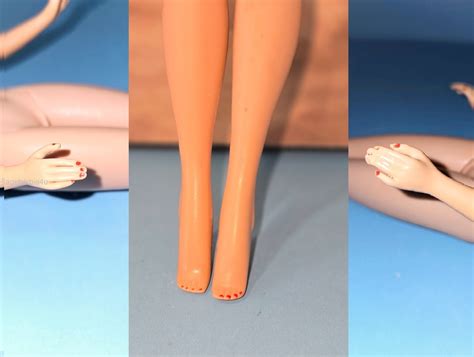 Vtg Blonde Ponytail Barbie Doll Nipple Torso No Green Ear