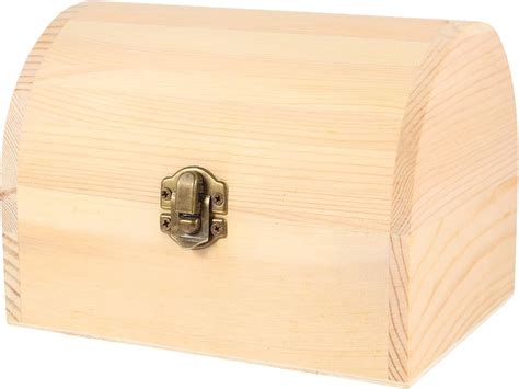 Amazon Darice Unfinished Wood Chest Box Light Unfinished Wood