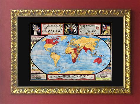 Map of the British Empire 1921 - Etsy