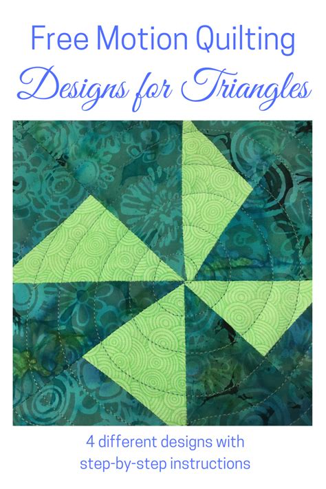 Quilting Designs In Triangles Quilting Designs Quilts Free Motion