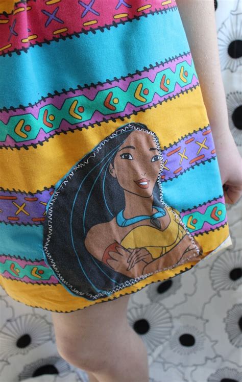 Vintage Pocahontas Disney Strapless Dress