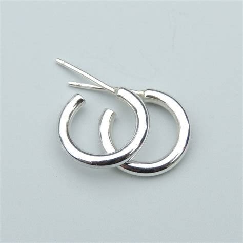 Sterling Silver Hoops Extra Small Classic Stud Earrings 10mm