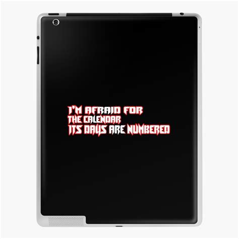 Coque Et Skin Adh Sive Ipad J Ai Peur Pour Le Calendrier Ses Jours