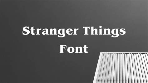 Stranger Things Font Free Download