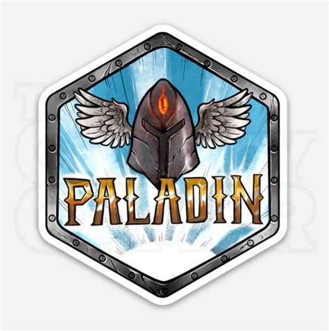 Paladin Sticker The Crafty Gamer