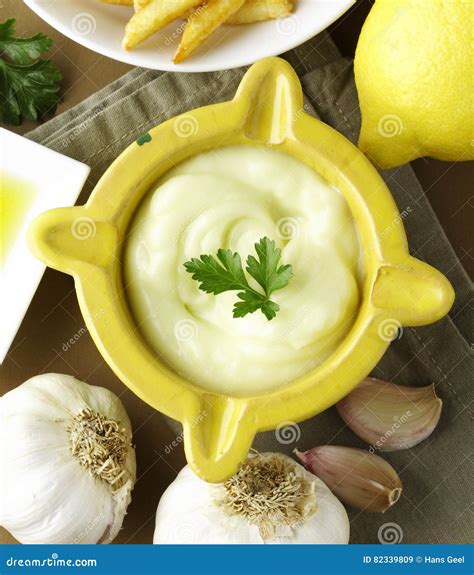 Aioli Sauce Stock Image Image Of Cuisine Dish Garlic 82339809