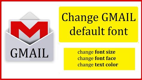 How To Change Default Font On Gmail Youtube