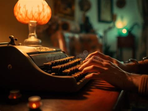 Old Fashioned Typewriter On Wooden Table A Symbol Of Nostalgia And