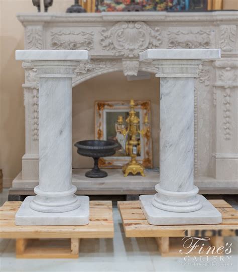 Marble Bases Classic White Marble Pedestal Mbs 261 Fines Gallery