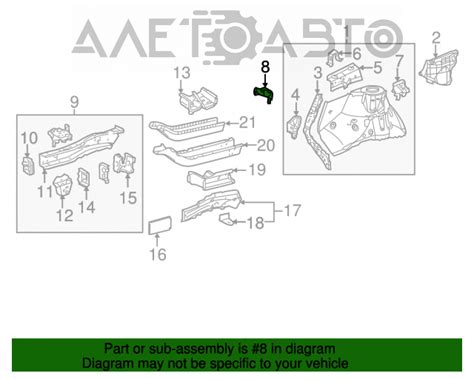 Кронштейн крыла правый Toyota Sienna 11 20 53835 08010 артикул 132517