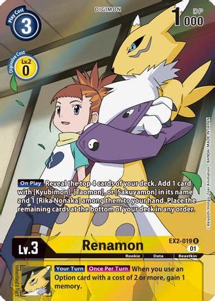 Renamon Alternate Art Digital Hazard Digimon Card Game