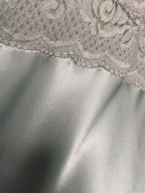 Chemise Blue Satin Nightgown Lace Sleeveless Nine Co Lingerie Sexy Short L EBay