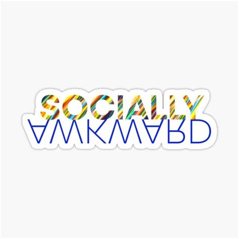 Socially Awkward Sticker For Sale By Lanzishop Redbubble