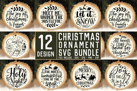 Christmas Ornament SVG Bundle Graphic by Creative Art · Creative Fabrica