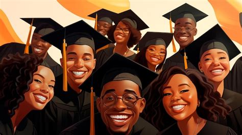 Premium AI Image | african black graduation students