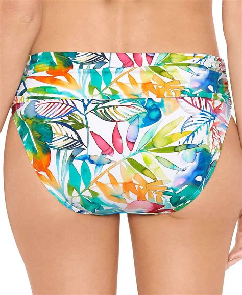 Lauren Ralph Lauren Womens Shirred Band Hipster Bikini Bottoms