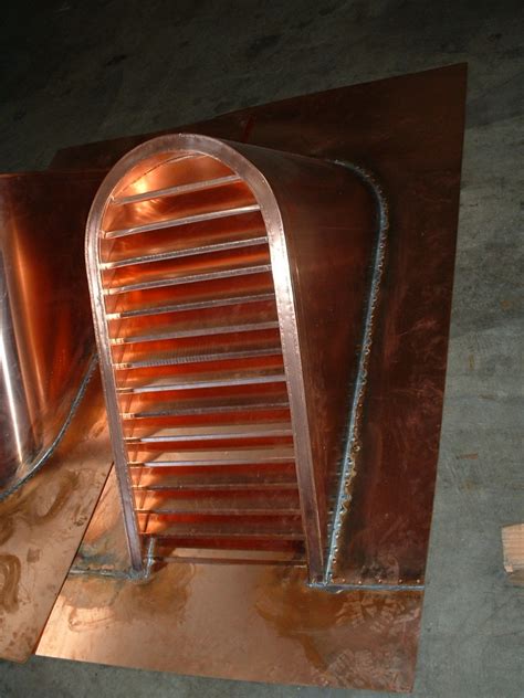 Tombstone Copper Dormer Vent With Reveal Face And Set Back Louvers