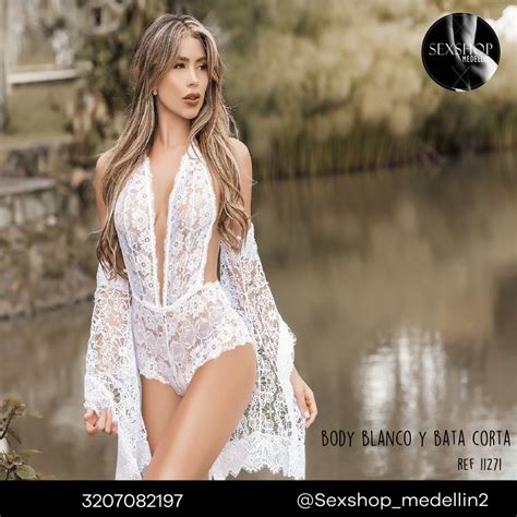 Body Blanco Bata Corta Medell N Sex Shop