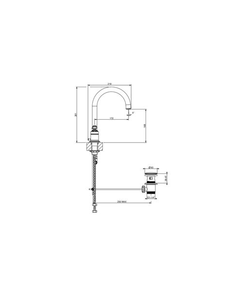 Miscelatore Lavabo Gessi Serie Venti20 3 Fori Cod 65015 Bocca A