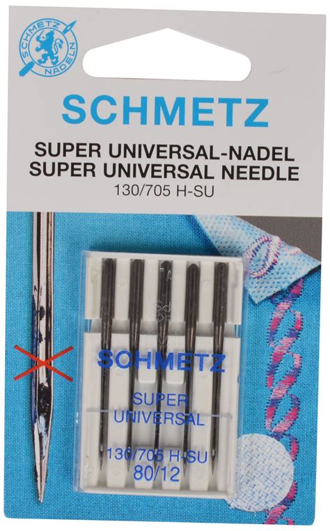 Schmetz Universal Sewing Machine Needle Super Universal 80 5 Pcs