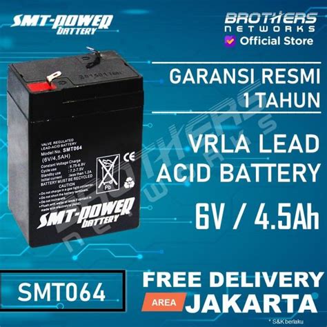 Jual Battery V Ah Emergency Lamp Aki Kering Lampu Baterai Smt