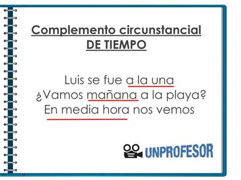 Ejemplos De Complemento Circunstancial De Tiempo Con Ejercicios