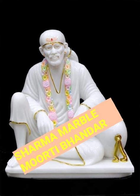 Multicolor New Marble Dwarkamai Sai Baba Statue For Temple Indoor At