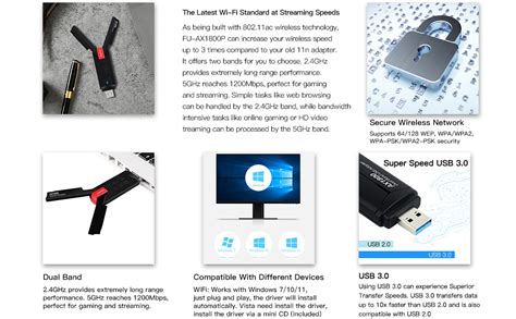 Amazon Fenvi Wifi Ax Usb Wifi Adapter Dual Band Ax