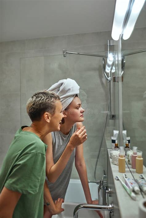 Lesbian Couple Bathroom Stock Photos Free Royalty Free Stock Photos From Dreamstime
