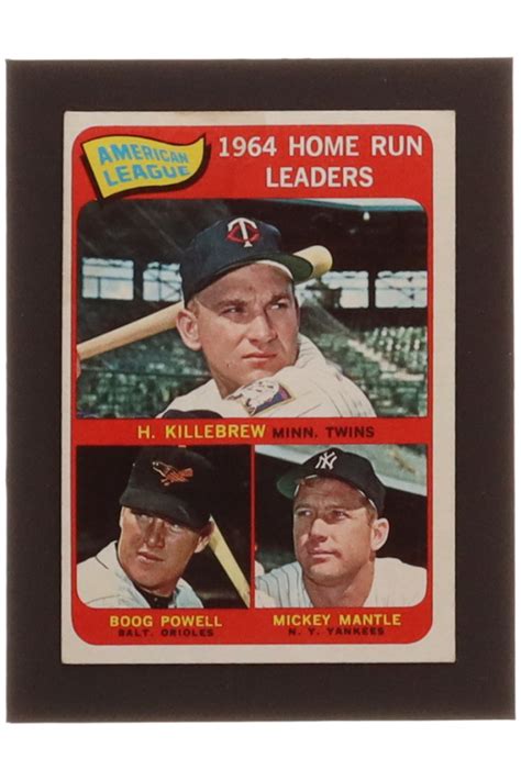 Harmon Killebrew Mickey Mantle Boog Powell Topps Al Home