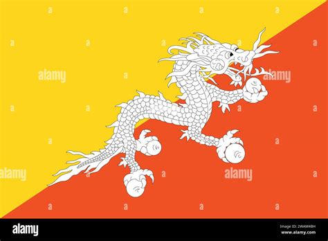 High Detailed Flag Of Bhutan National Bhutan Flag Asia 3d