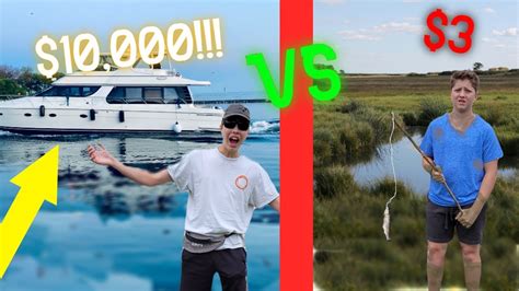 BUDGET FISHING CHALLENGE 10 000 VS 3 CRAZY YouTube