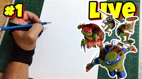 Vamos Desenhar Os Tartarugas Ninja Tmnt Live Youtube