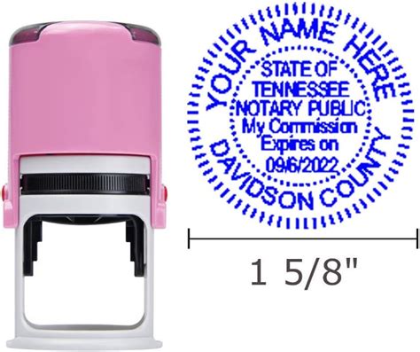 Amazon Round Notary Stamp For State Of Tennessee Self Inking