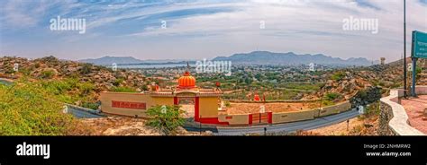 Panoramic view of Hindu temple and Ajmer city India Stock Photo - Alamy