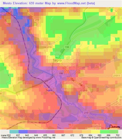 Elevation Of Mesto Czech Republic Elevation Map Topography Contour