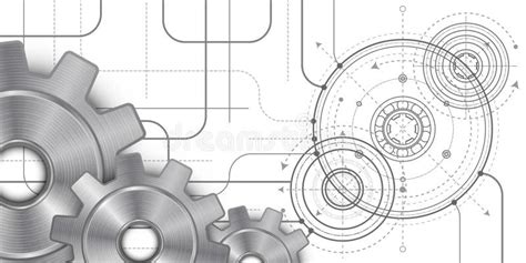 Ensemble De Engrenages Pour La Conception Technique Illustration De