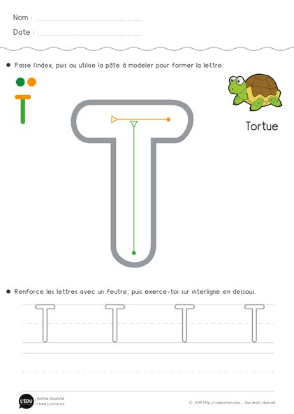 Apprendre à écrire La Lettre T En Capitale Fiche Décriture T Majuscule Dimprimerie