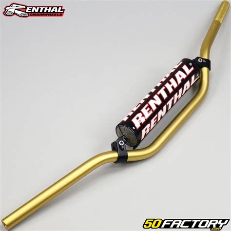 Guidon Mm Renthal Mx Rc Or Avec Mousse Pour Motocross Enduro