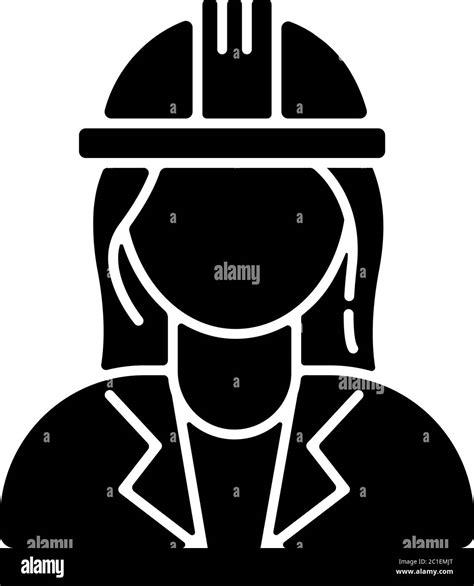 Female Engineer Black Glyph Icon Stock Vector Image Art Alamy