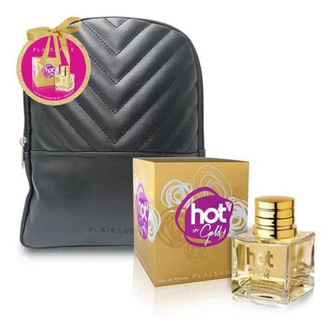 Set Perfume Hot In Gold Edp Ml Mochila Plaisance Mercadolibre