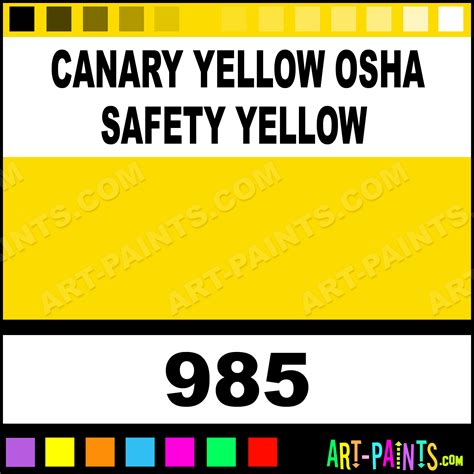 Canary Yellow OSHA Safety Yellow Heavy Duty Auto Spray Paints - 985 ...