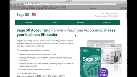 Sage 50 Pro Accounting 2015 How To Apply A Promo Code At