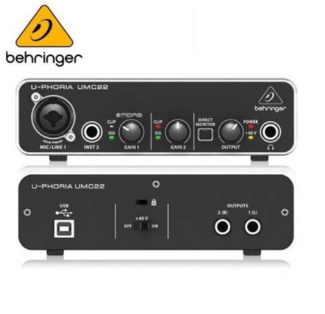 Behringer U Phoria Umc22 Audio Interface Soundcard