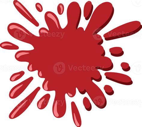 Blood Splat Cartoon No Background