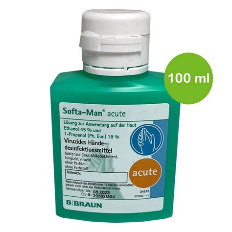 B Braun Händedesinfektion Softa Man acute Viruzides 100ml Fl