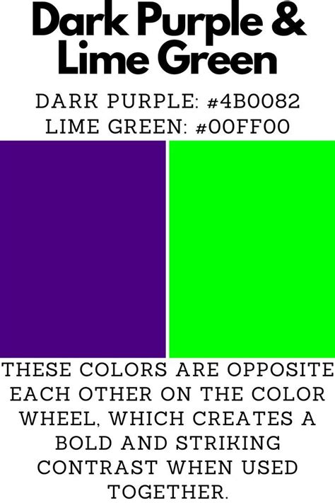 Dark Purple And Lime Green Color Combination Green Color Combinations Lime Green Color