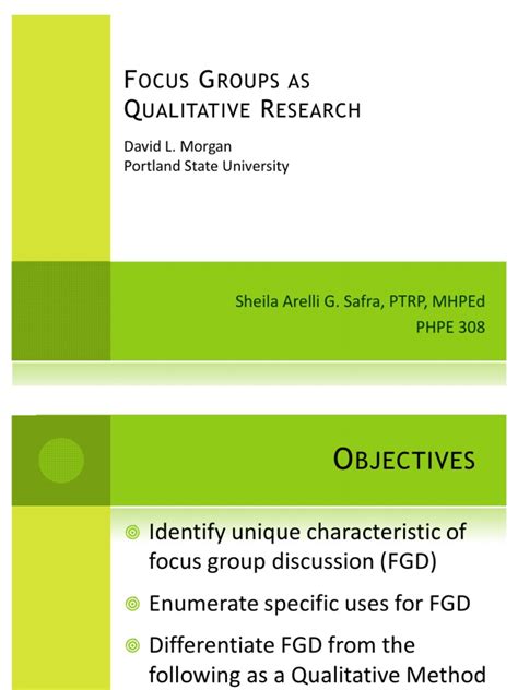 Focus Groups as Qualitative research | Focus Group | Research Design