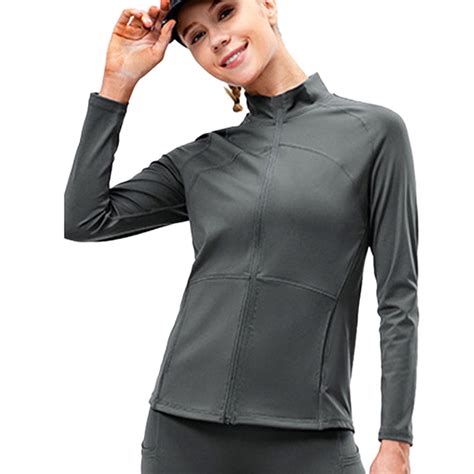 Athletic Workout Jackets For Women Full Zip Up Jacket For Running